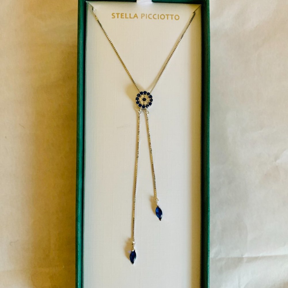 NEW IN BOX! STELLA PICCIOTTO STERLING SILVER DANGLING NECKLACE